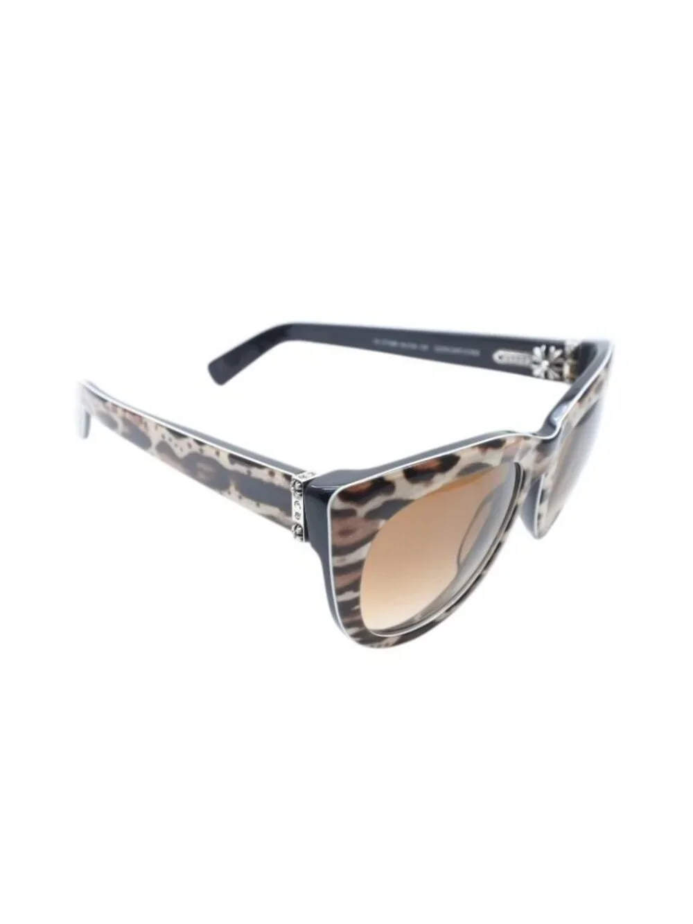 Chrome Hearts Lunchfax Sunglasses Eyewear 54 Leopard Print